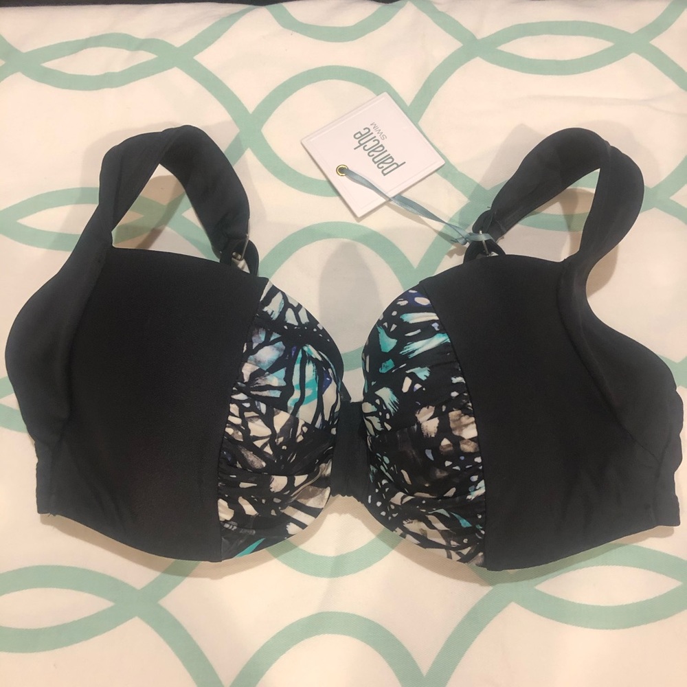 NWT Panache bikini swimsuit top bra 34DD